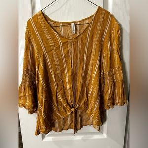 Peppermint Blouse- Yellow Stripes